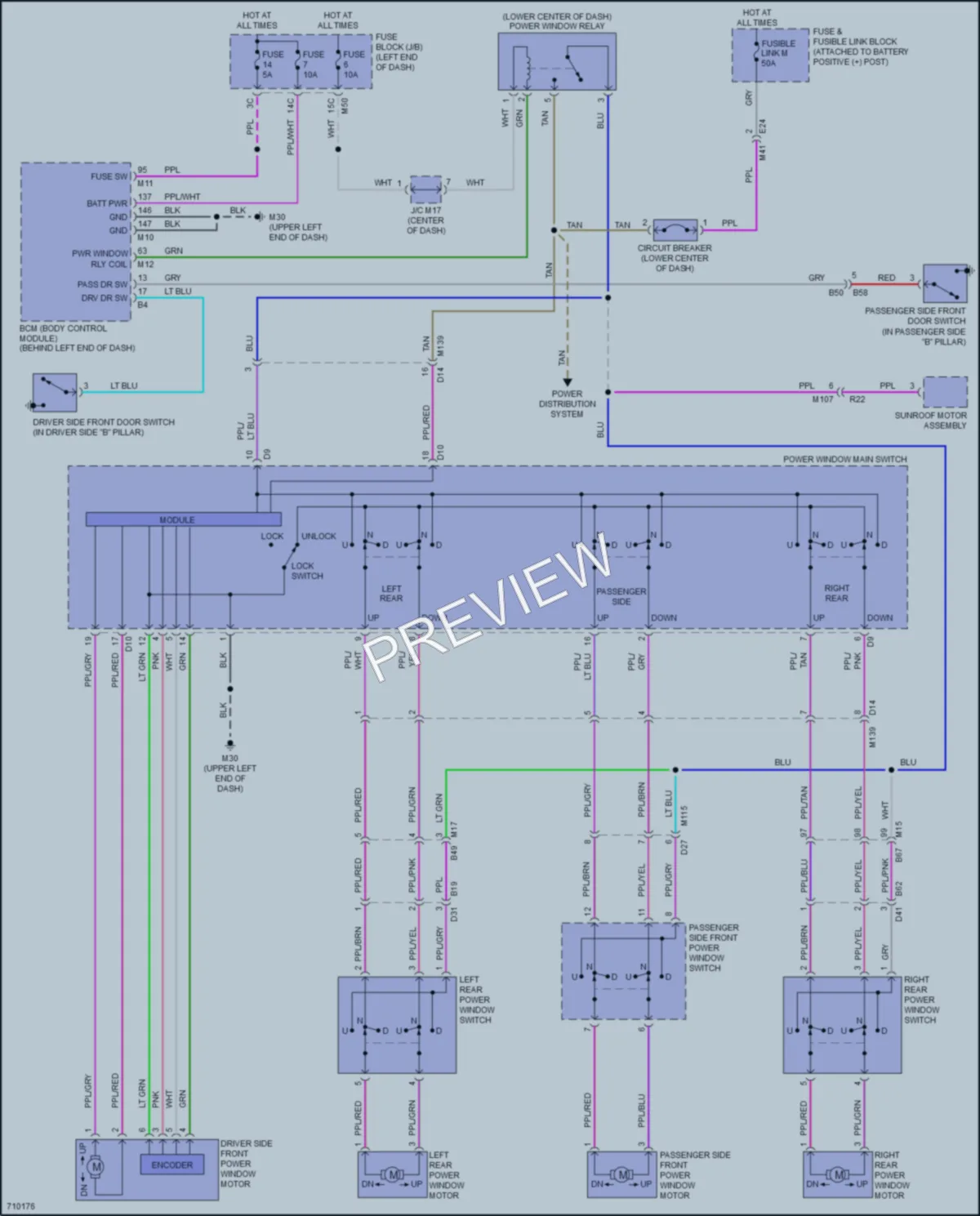 2020 Nissan RogueSport Power Windows wiring diagram preview