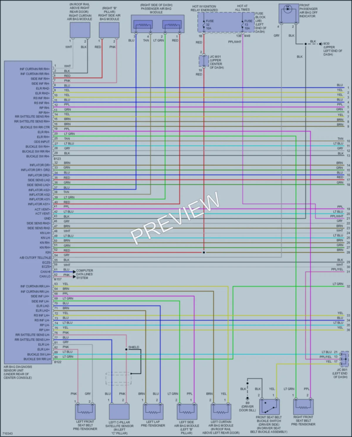 2020 Nissan RogueSport Supplemental Restraints wiring diagram preview