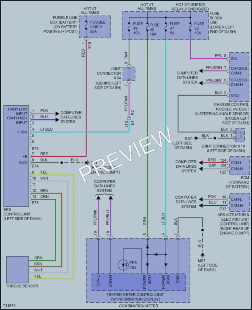 2020 Nissan Sentra Electronic Power Steering wiring diagram preview