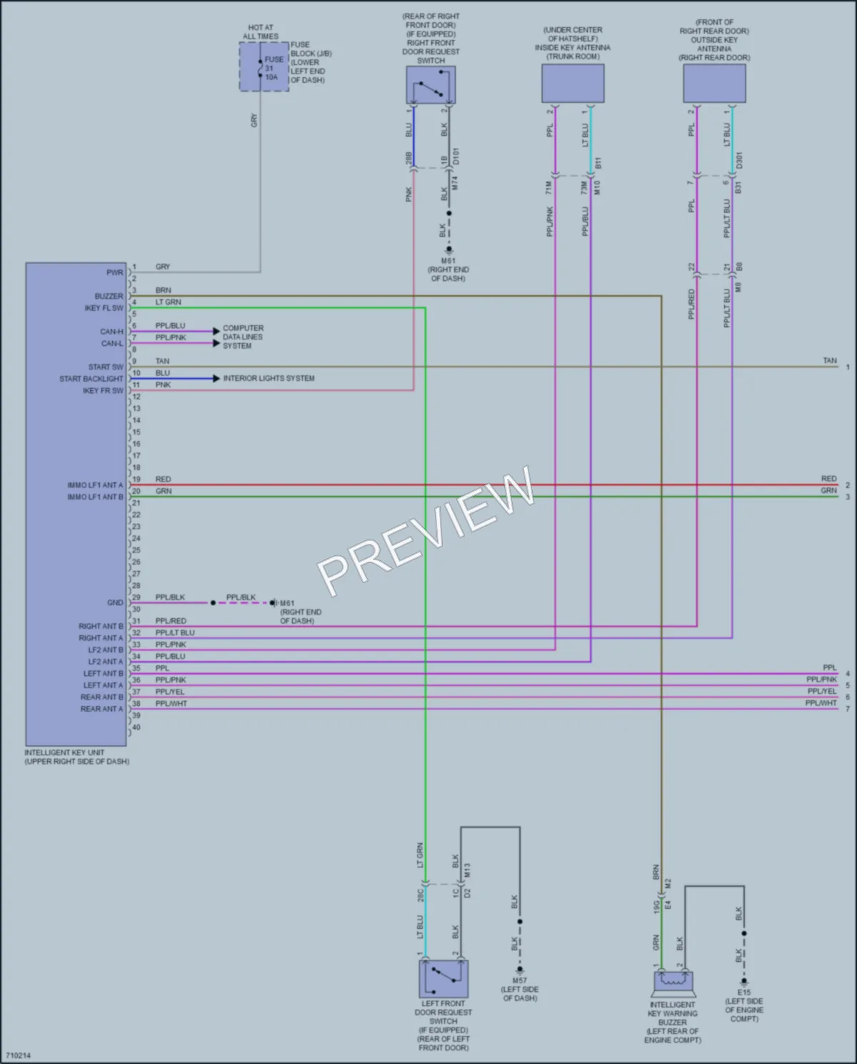 2020 Nissan Sentra Power Door Locks wiring diagram preview