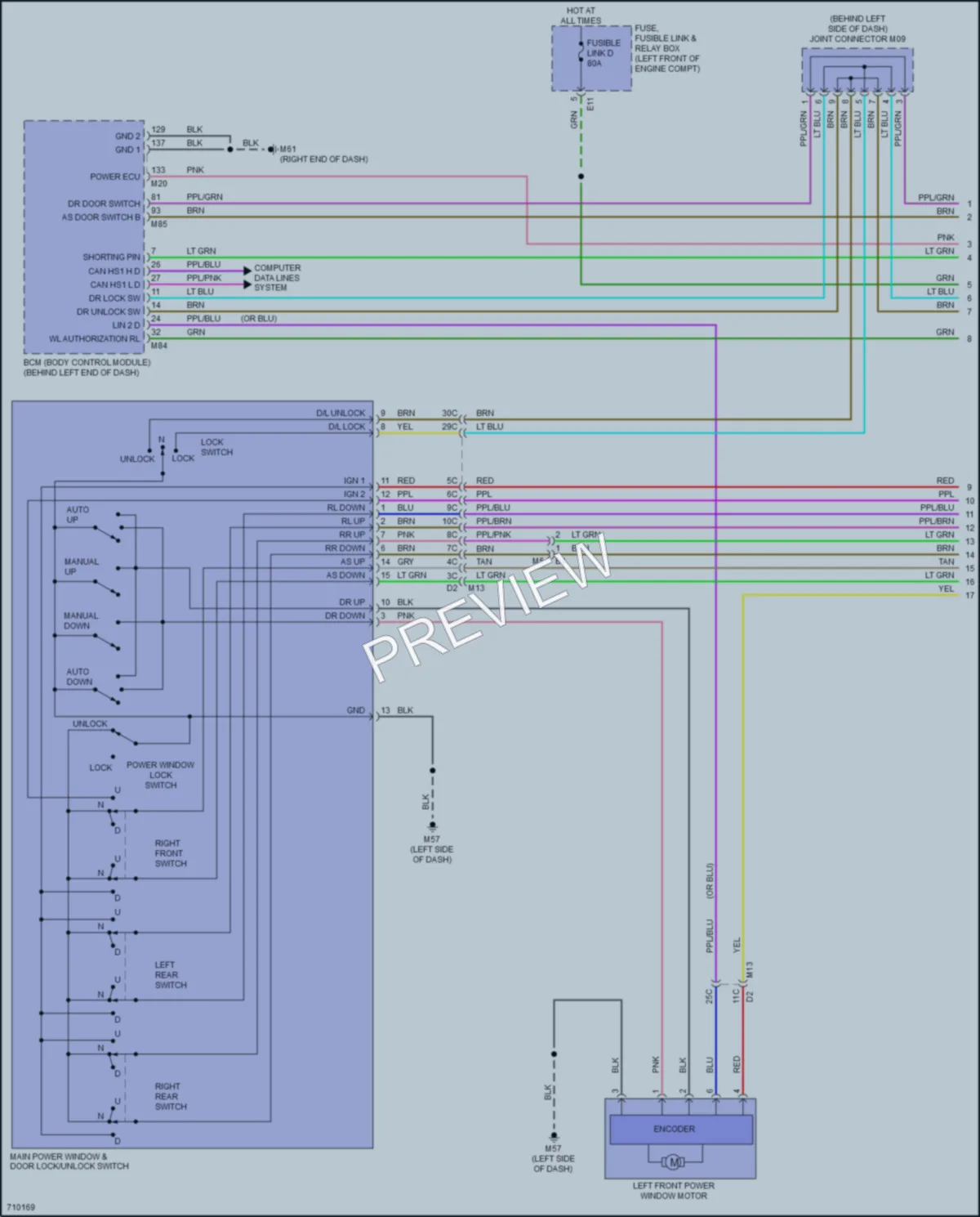 2020 Nissan Sentra Power Windows wiring diagram preview