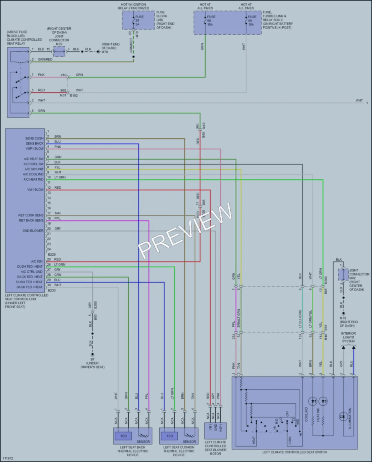 2020 Nissan Titan Power Seats wiring diagram preview