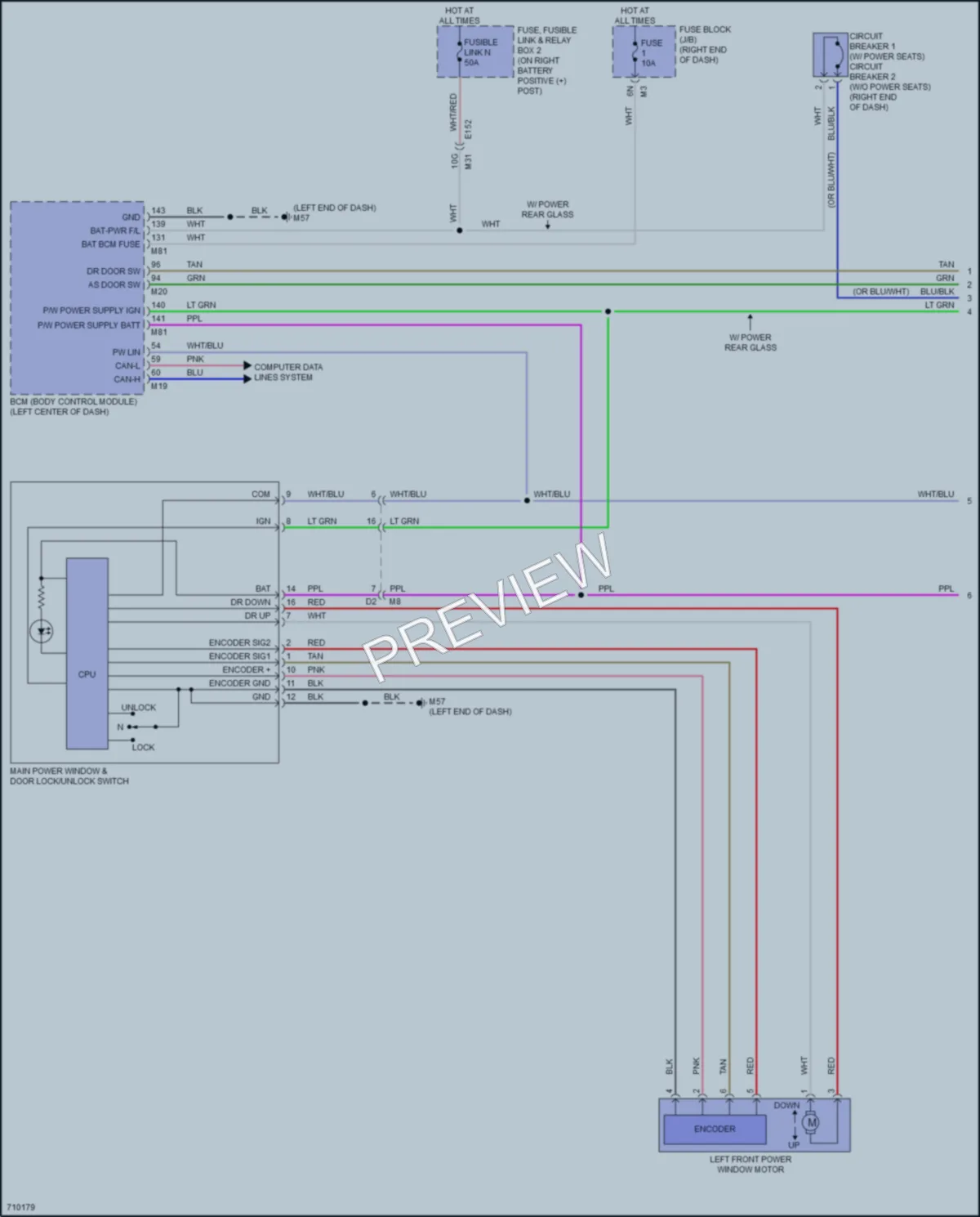2020 Nissan Titan Power Windows wiring diagram preview
