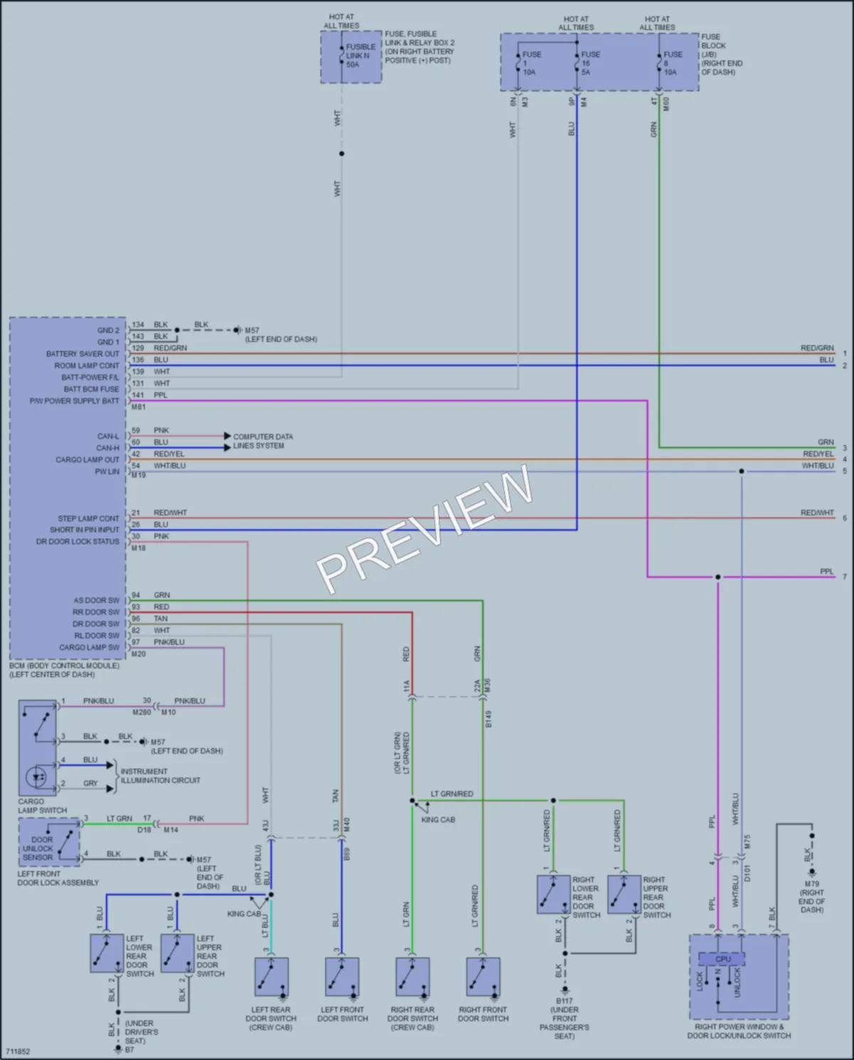 2020 Nissan TitanXD Interior Lights wiring diagram preview