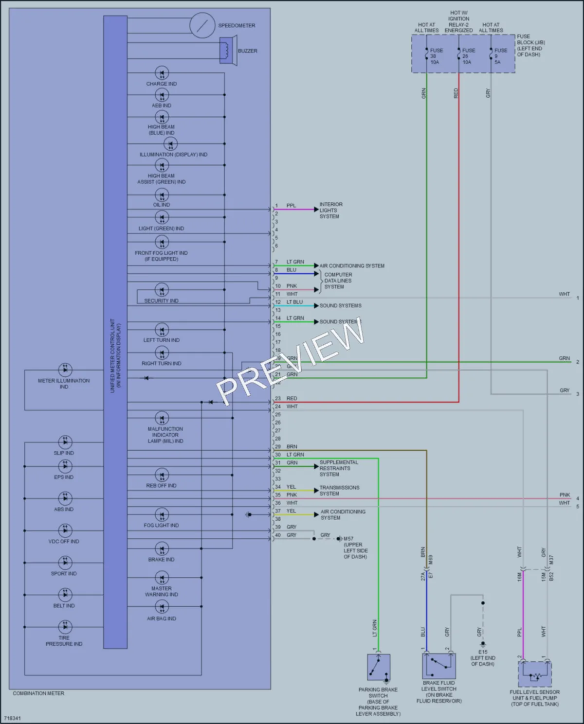 2020 Nissan Versa Instrument Cluster wiring diagram preview