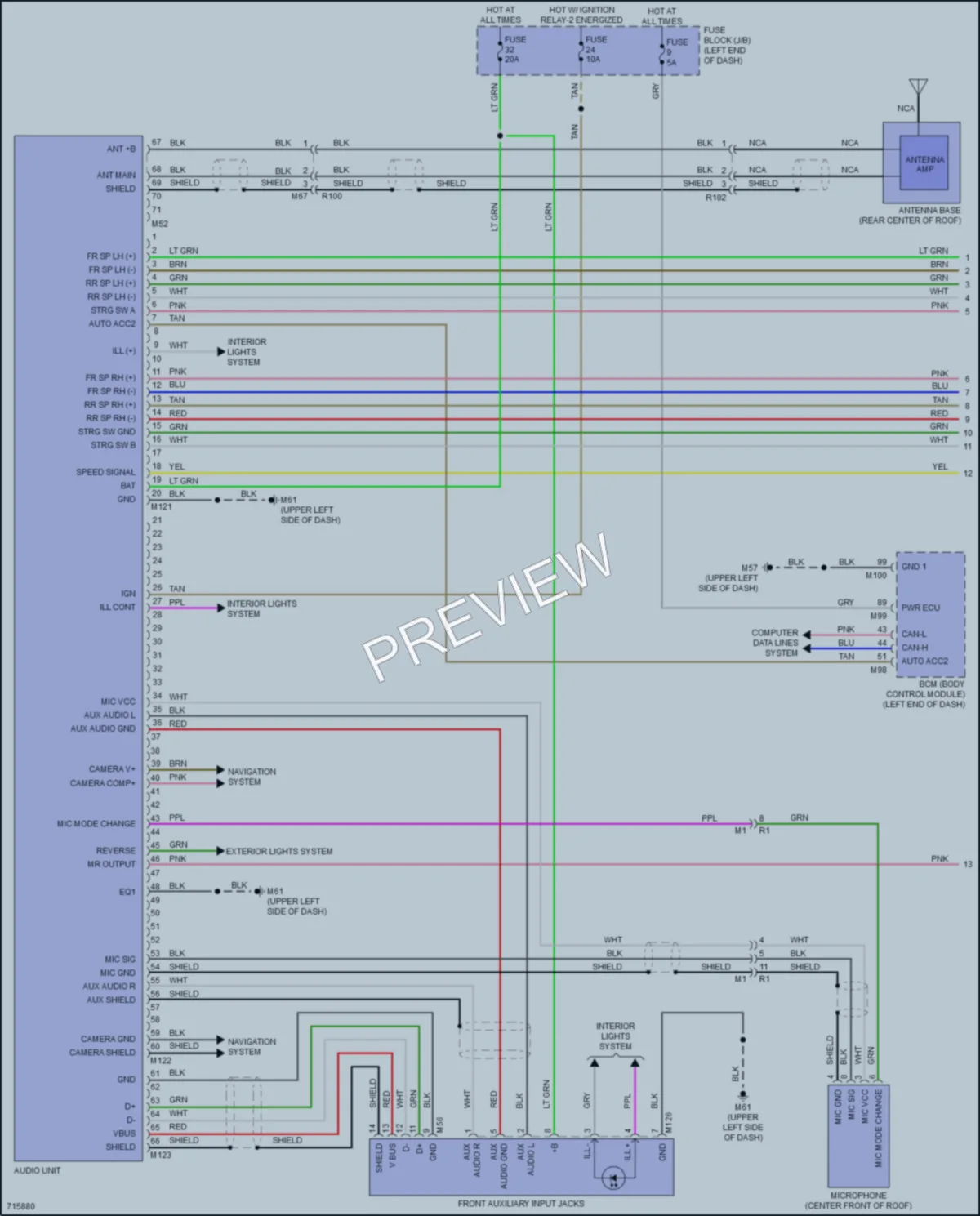 2020 Nissan Versa Radio wiring diagram preview