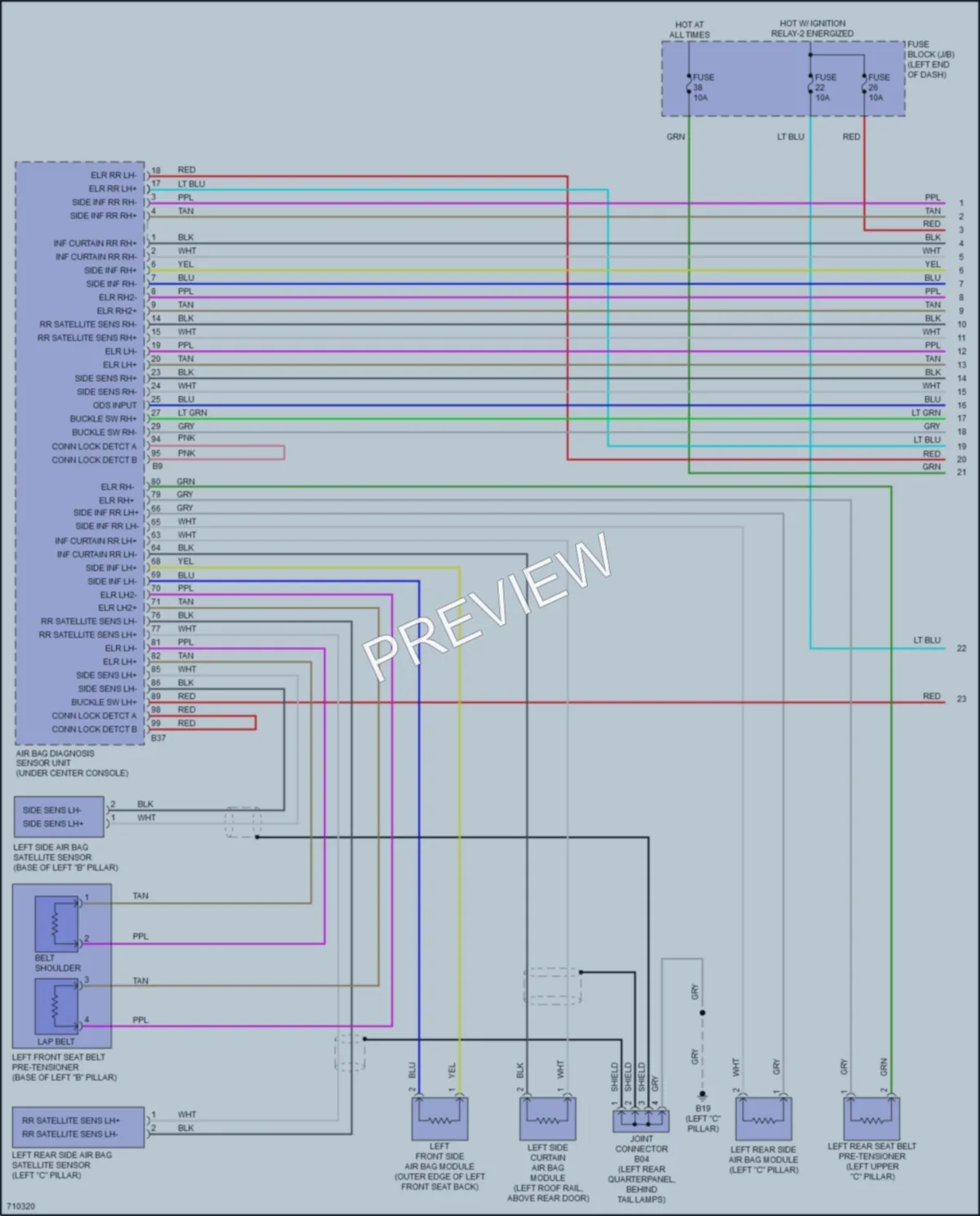 2020 Nissan Versa Supplemental Restraints wiring diagram preview