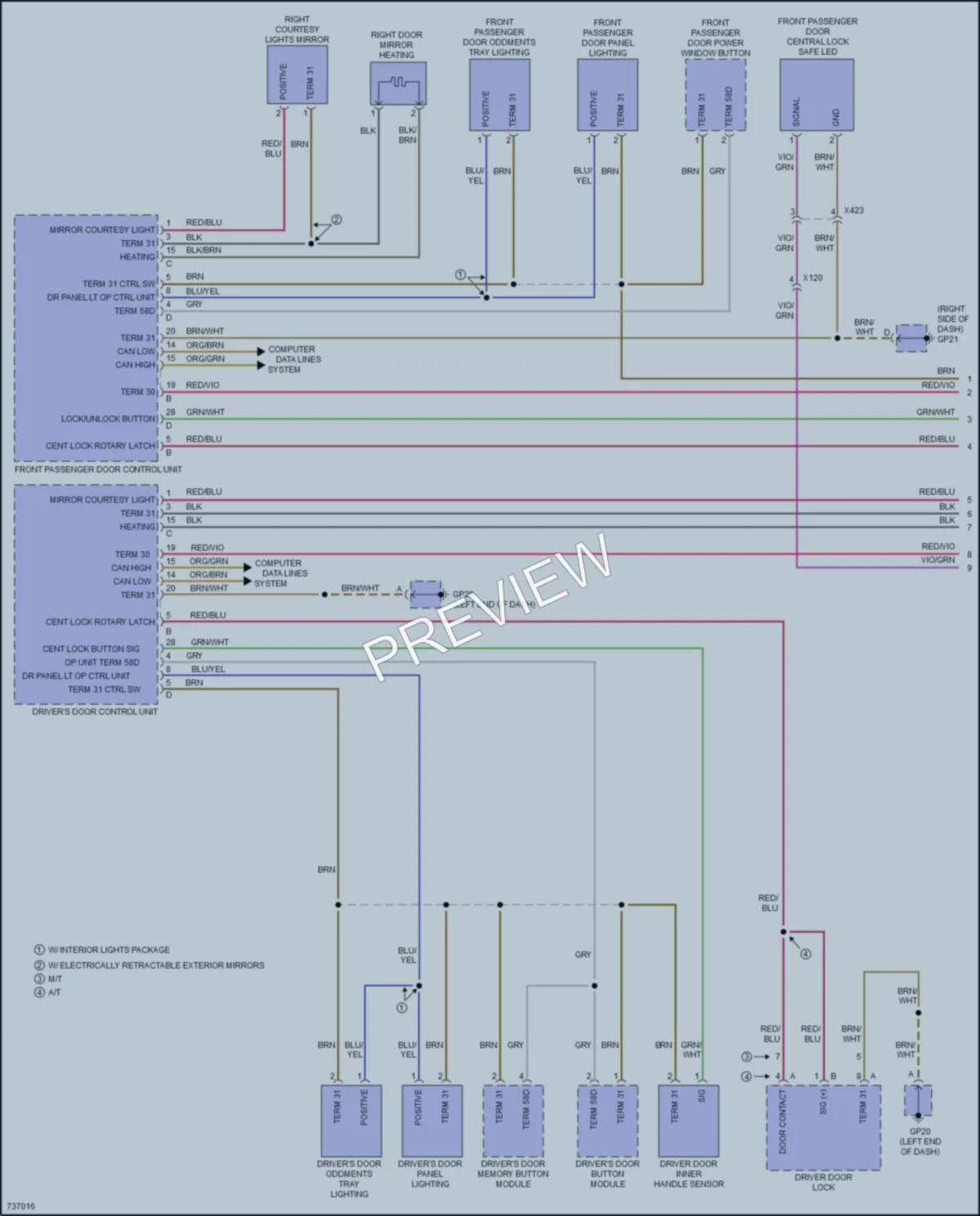 2020 Porsche 718Boxster Interior Lights wiring diagram preview