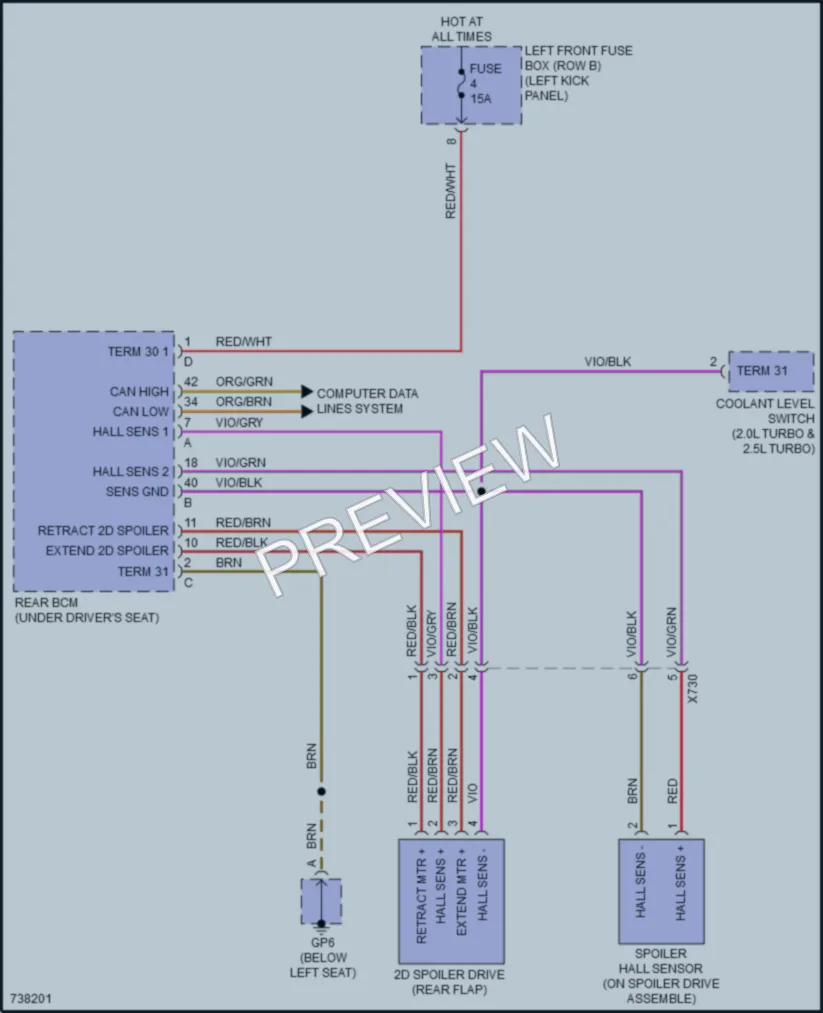 2020 Porsche 718Cayman Active Bodyworks wiring diagram preview
