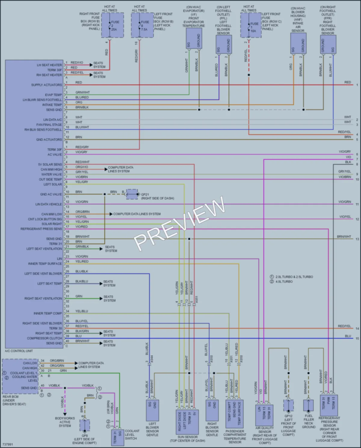 2020 Porsche 718Cayman Air Conditioning wiring diagram preview