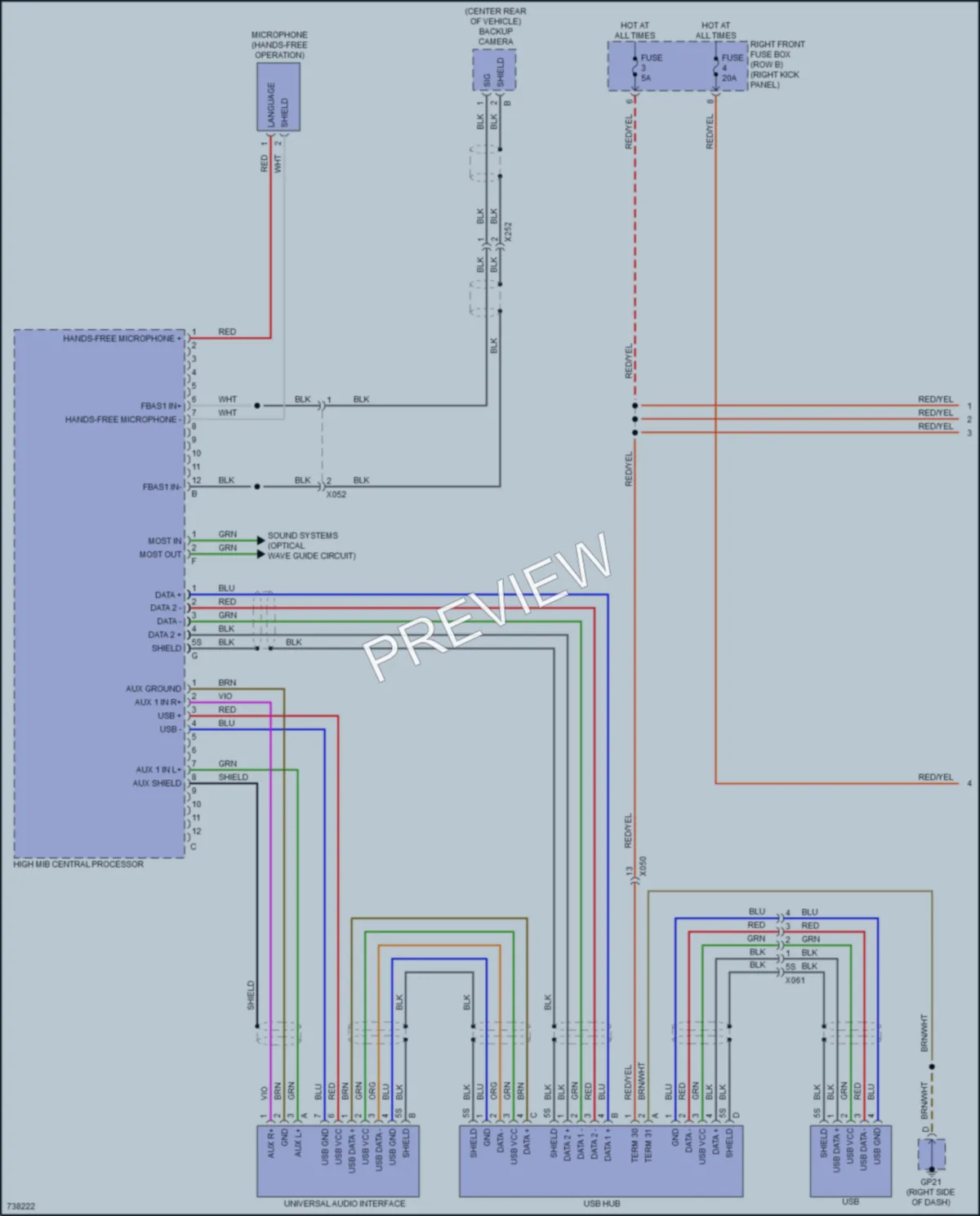 2020 Porsche 718Cayman Radio wiring diagram preview