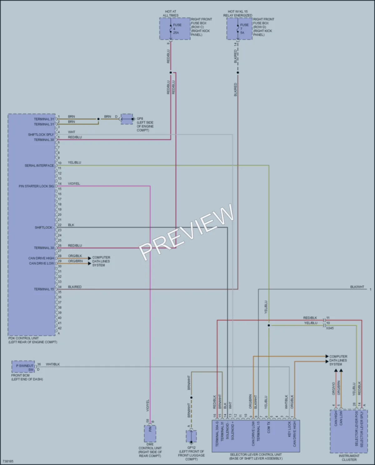 2020 Porsche 718Cayman Transmission wiring diagram preview