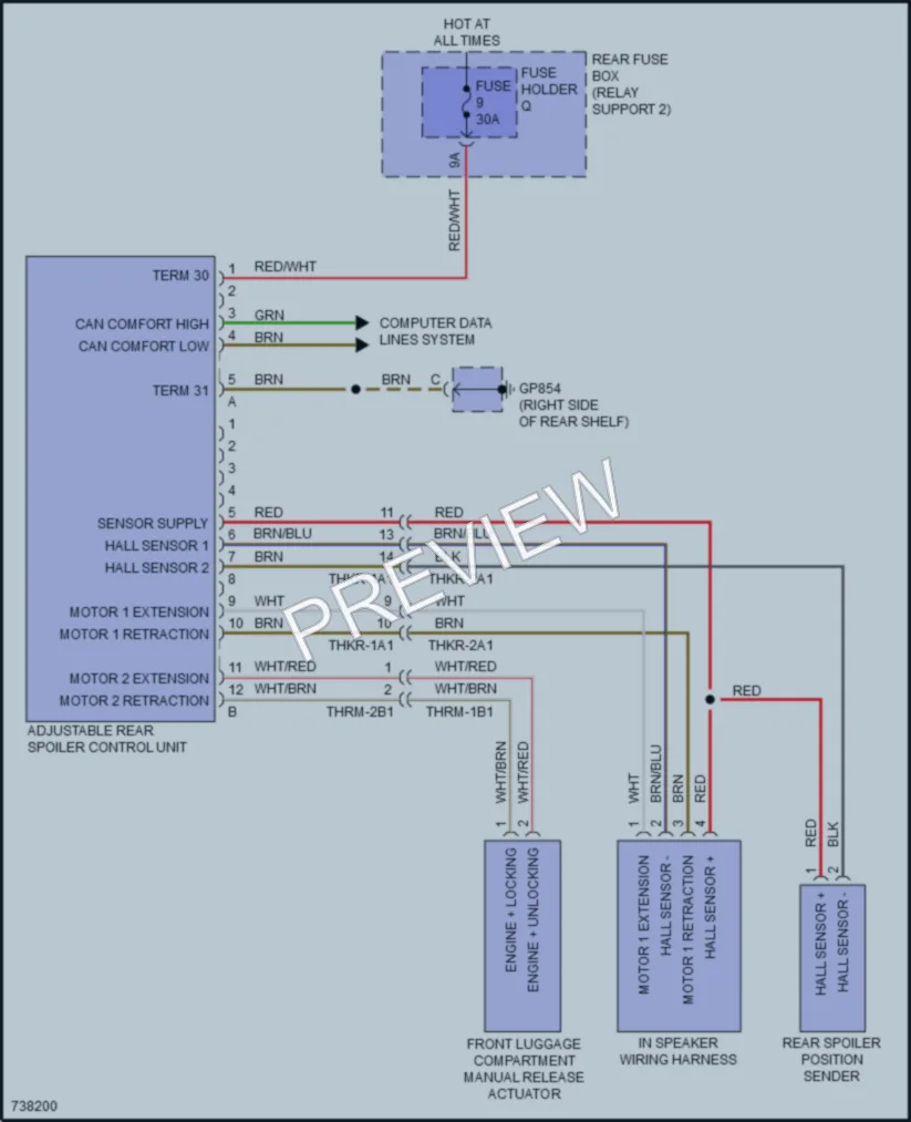 2020 Porsche 911 Active Bodyworks wiring diagram preview