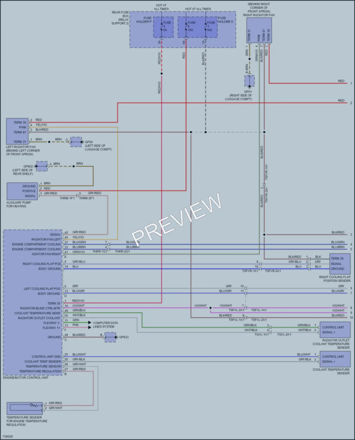 2020 Porsche 911 Cooling Fan wiring diagram preview