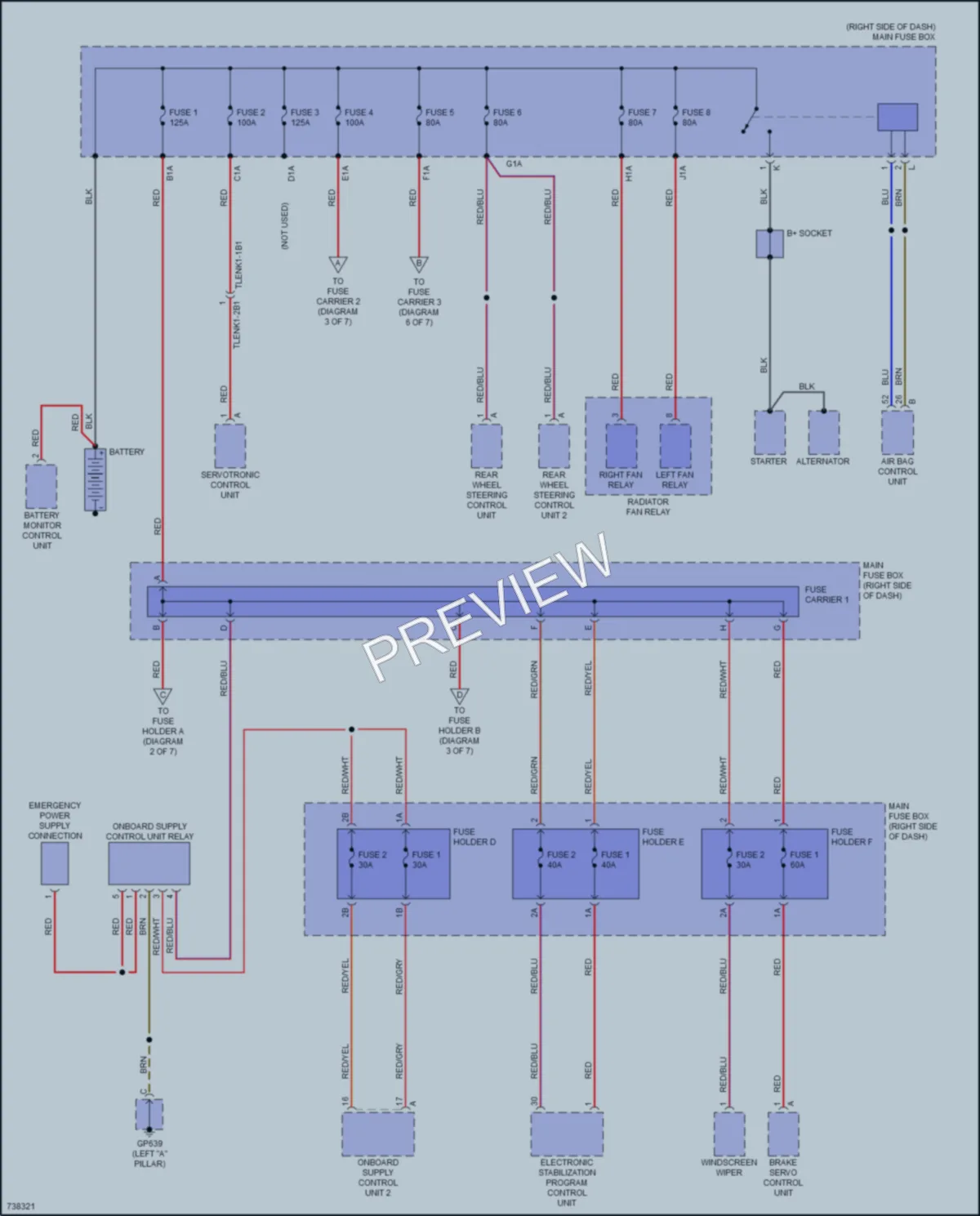 2020 Porsche 911 Power Distribution wiring diagram preview