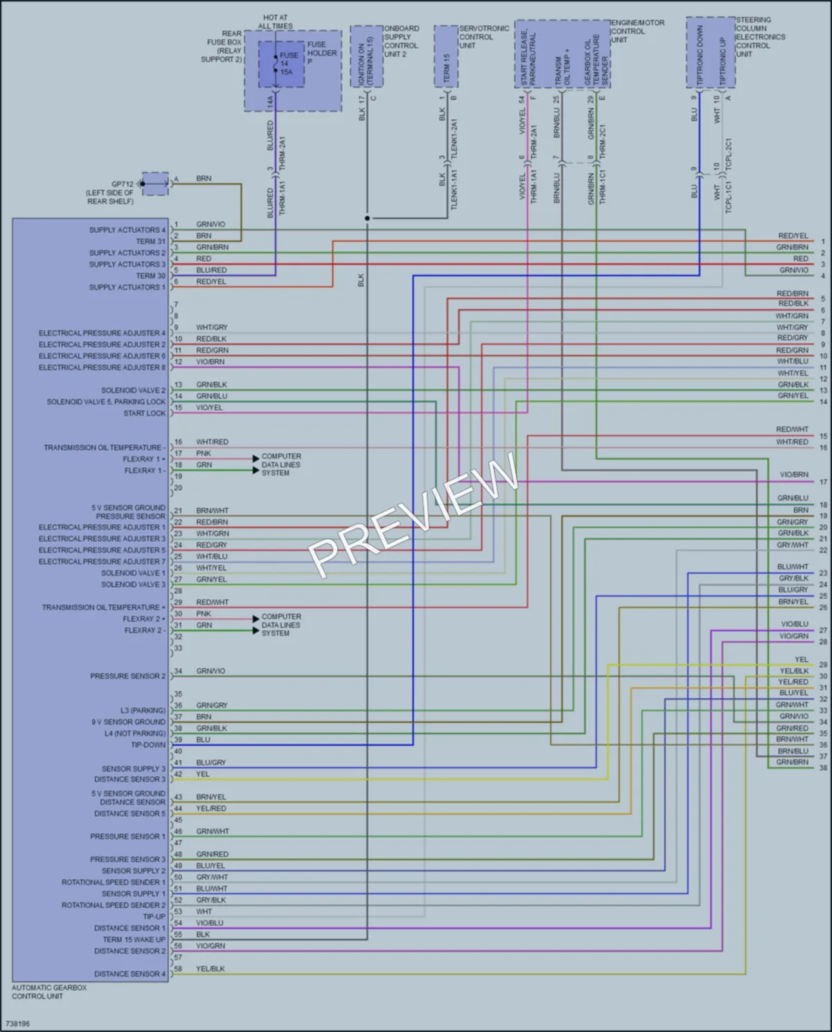 2020 Porsche 911 Transmission wiring diagram preview