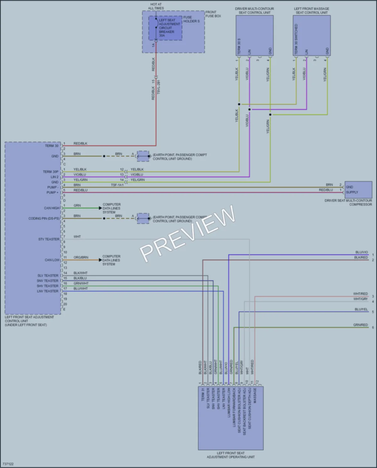 2020 Porsche Cayenne Memory Systems wiring diagram preview