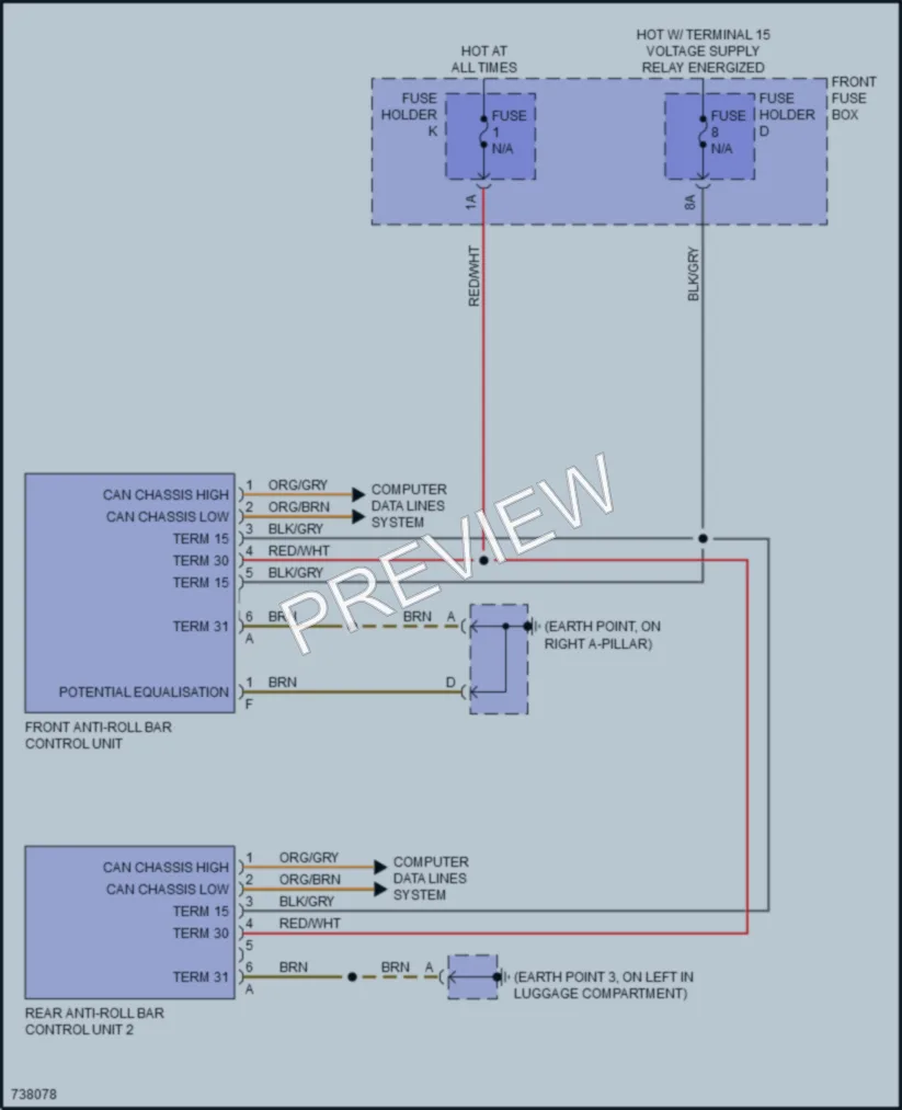 2020 Porsche CayenneCoupeHybrid Electronic Suspension wiring diagram preview