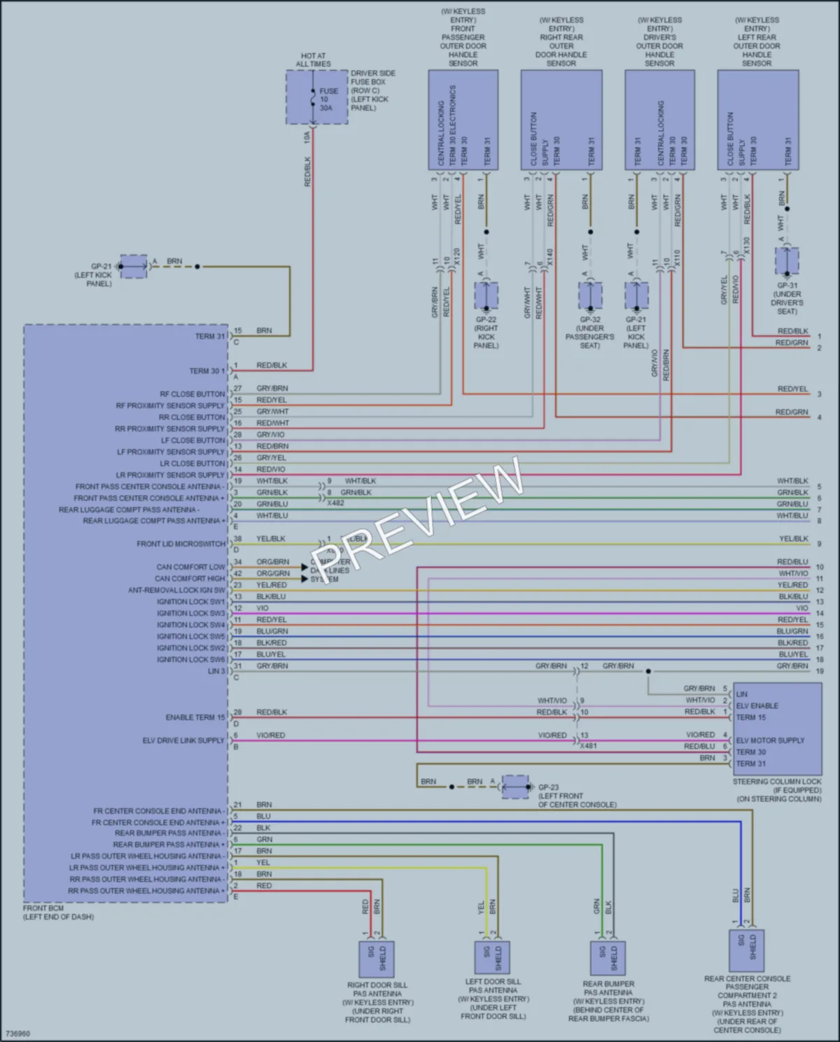 2020 Porsche Macan Anti Theft wiring diagram preview