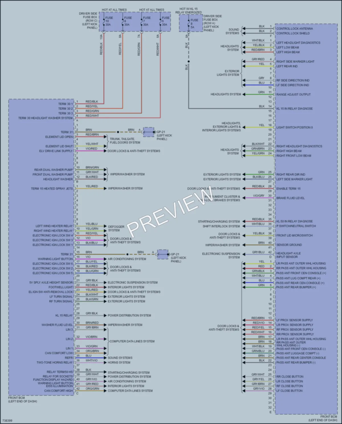 2020 Porsche Macan Body Control Modules wiring diagram preview