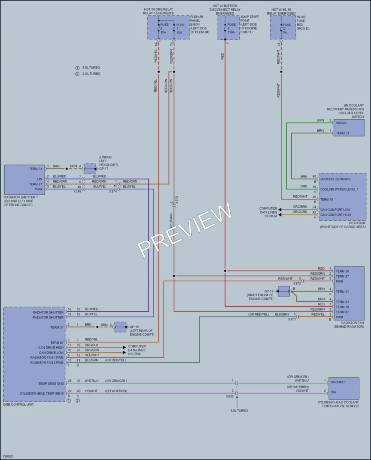 2020 Porsche Macan Cooling Fan wiring diagram preview
