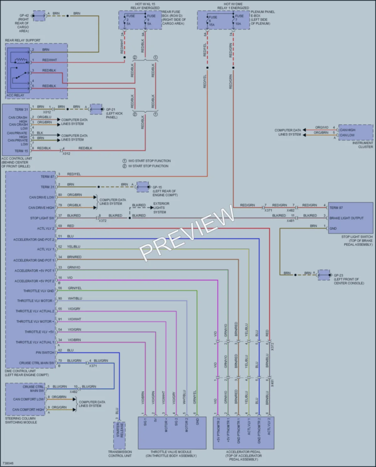 2020 Porsche Macan Cruise Control wiring diagram preview