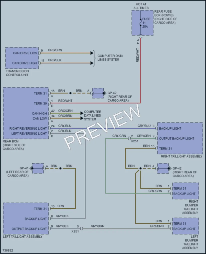2020 Porsche Macan Exterior Lights wiring diagram preview