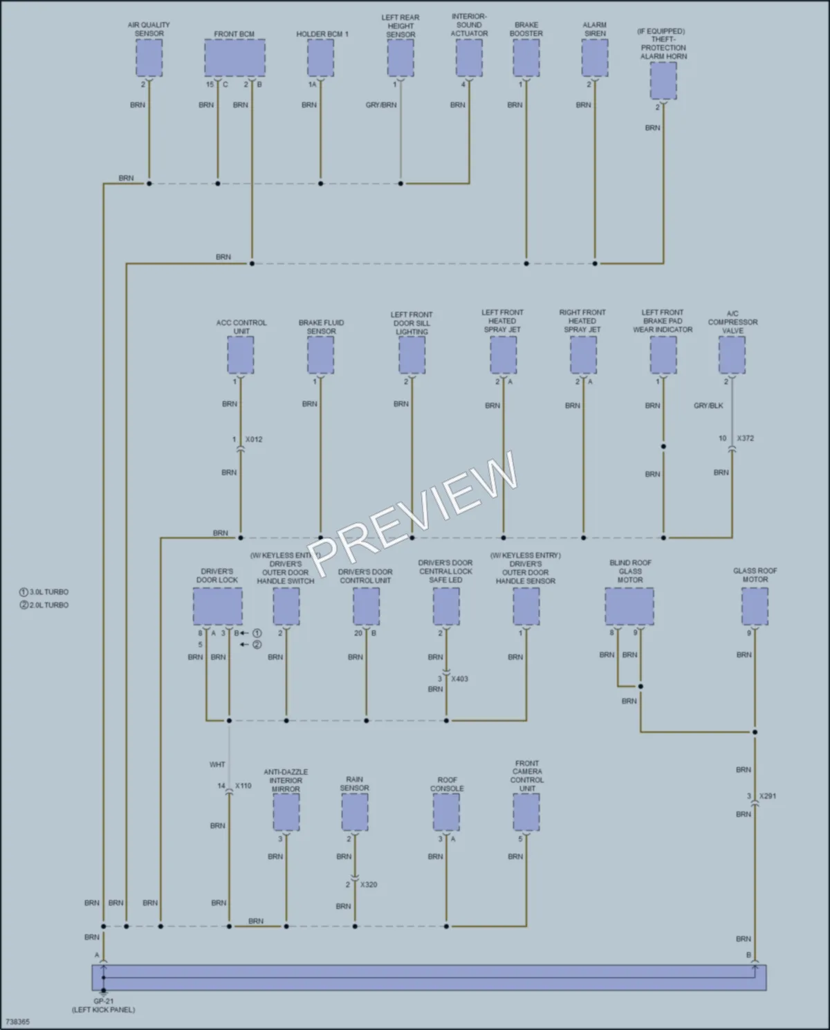 2020 Porsche Macan Ground Distribution wiring diagram preview