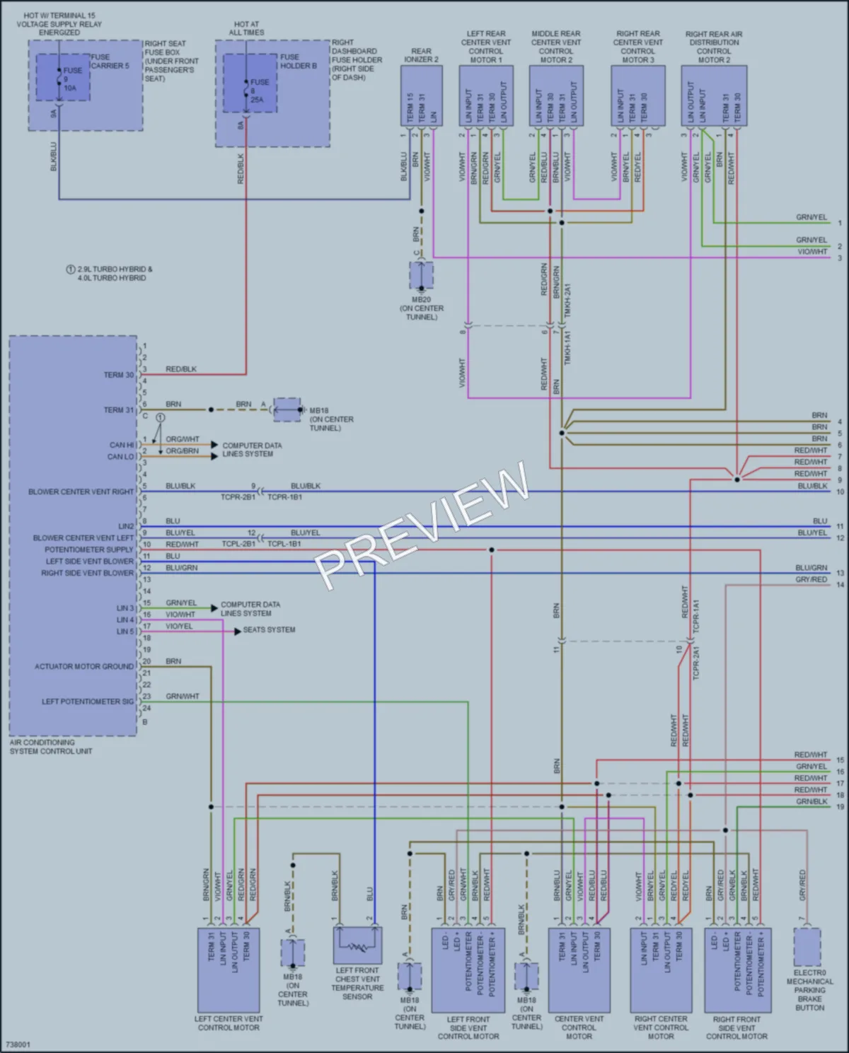 2020 Porsche Panamera Air Conditioning wiring diagram preview