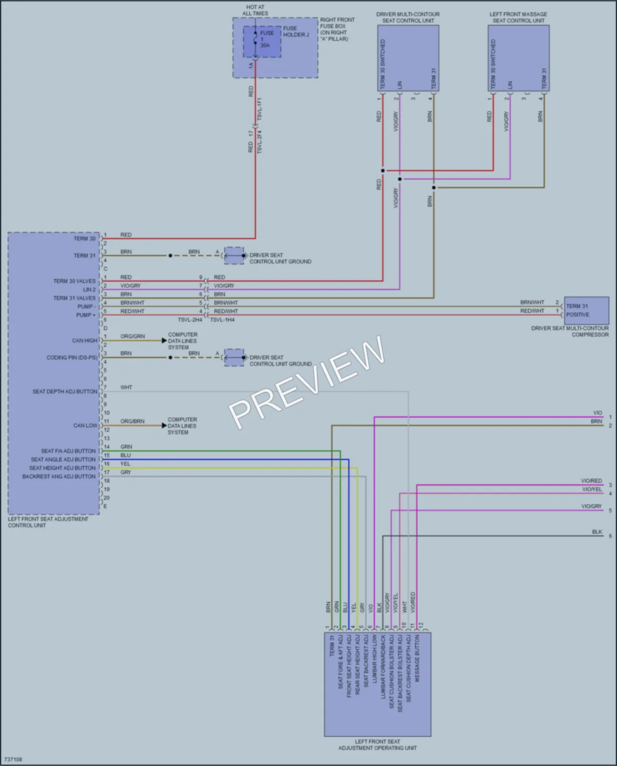 2020 Porsche PanameraHybrid Memory Systems wiring diagram preview