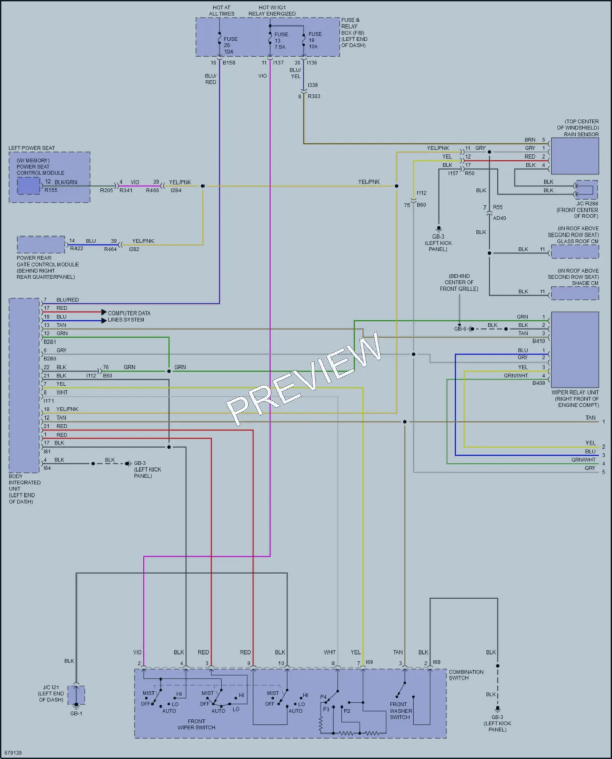 2020 Subaru Ascent Wiper Washer wiring diagram preview