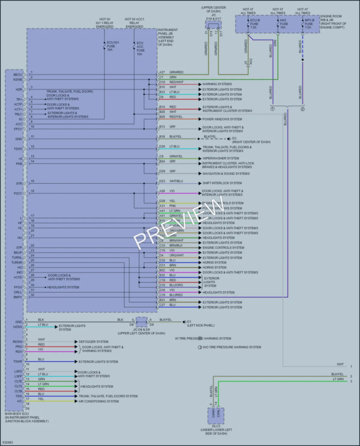 2020 Subaru BRZ Body Control Modules wiring diagram preview