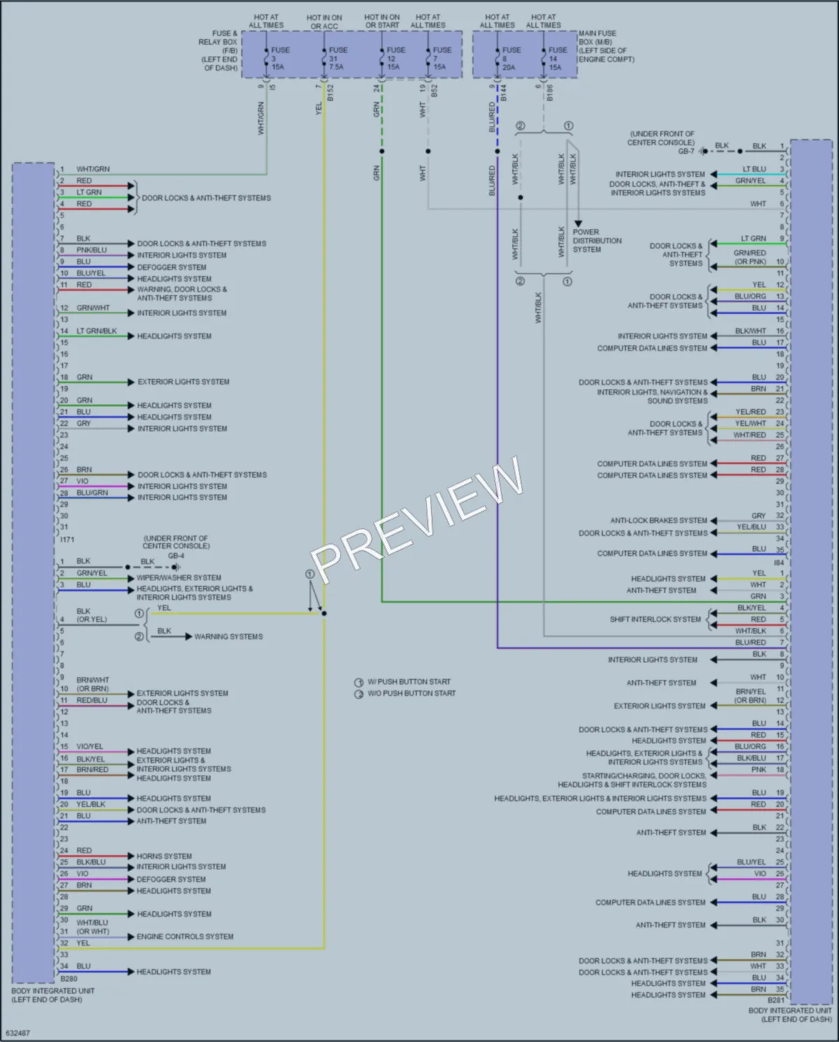 2020 Subaru WRX Body Control Modules wiring diagram preview