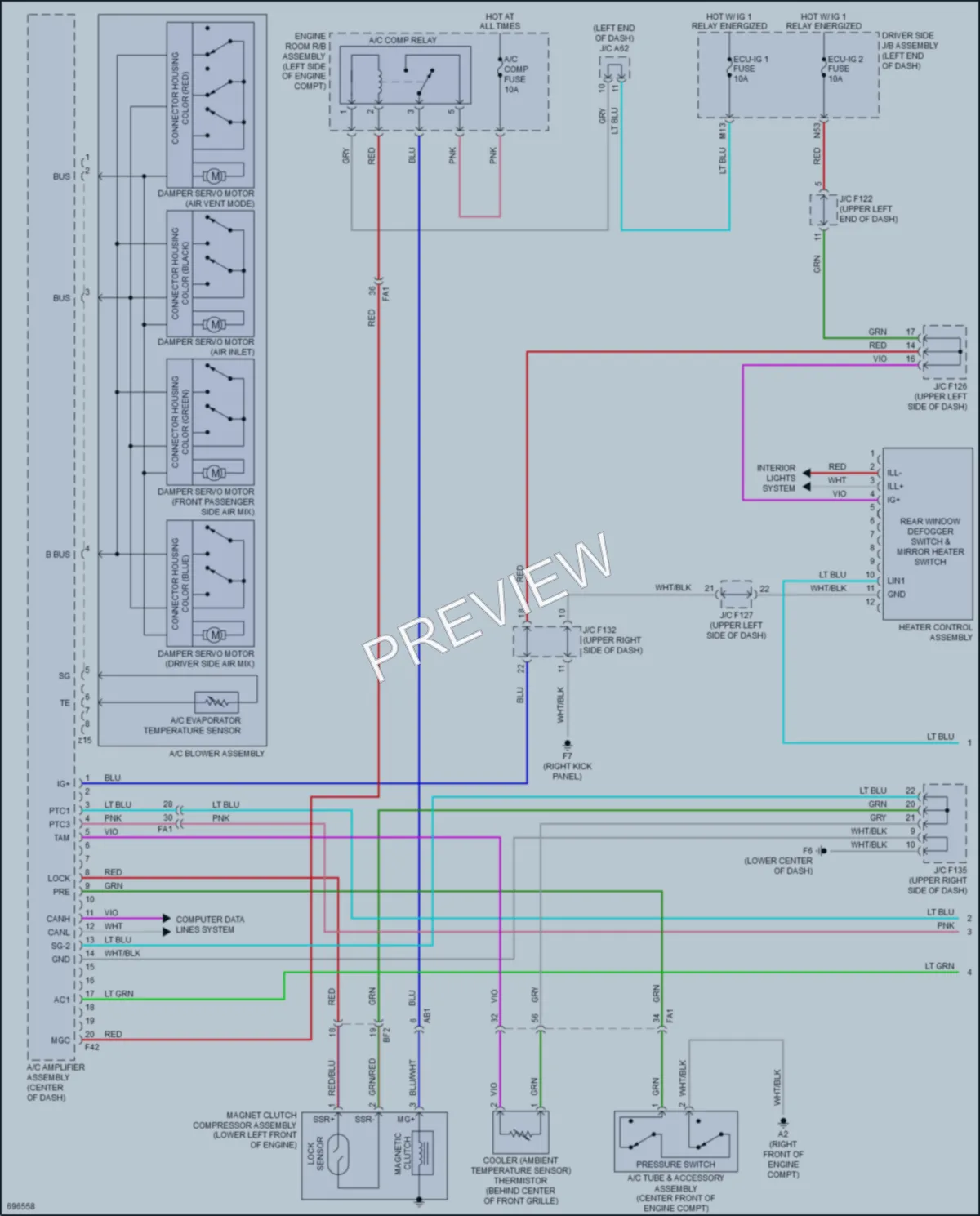 2020 Toyota 4Runner Air Conditioning wiring diagram preview