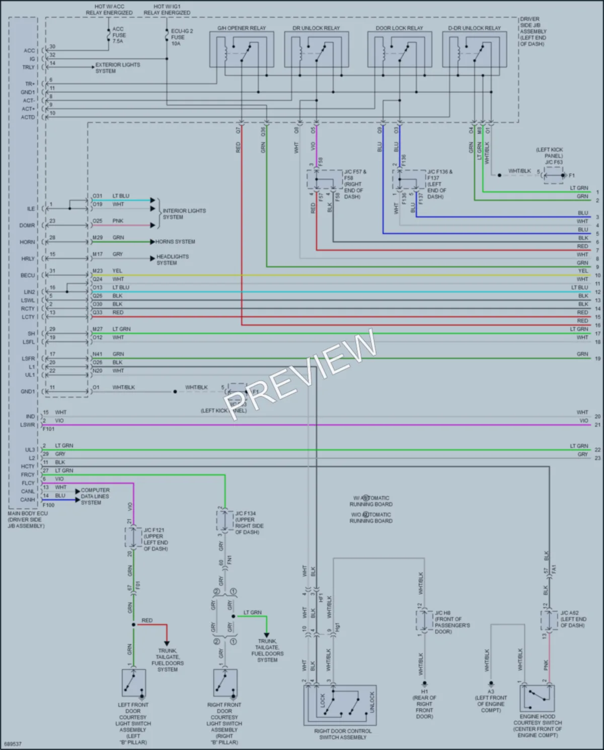 2020 Toyota 4Runner Anti Theft wiring diagram preview