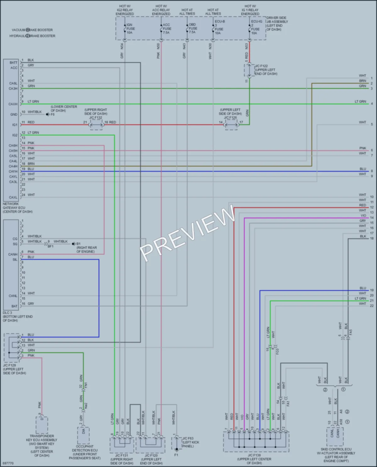 2020 Toyota 4Runner Computer Data Lines wiring diagram preview