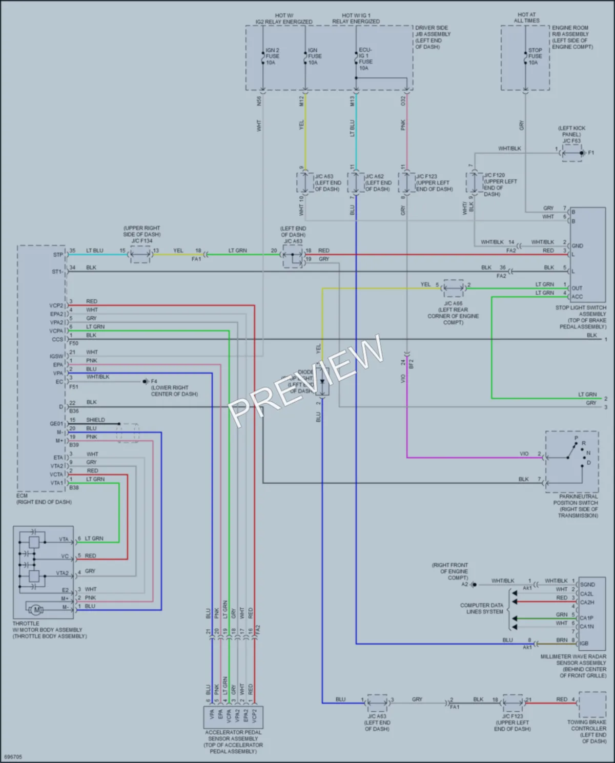 2020 Toyota 4Runner Cruise Control wiring diagram preview