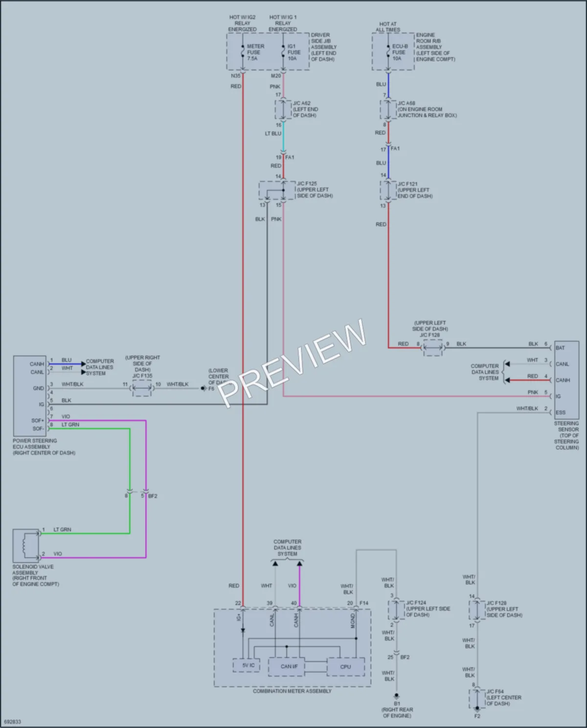 2020 Toyota 4Runner Electronic Power Steering wiring diagram preview