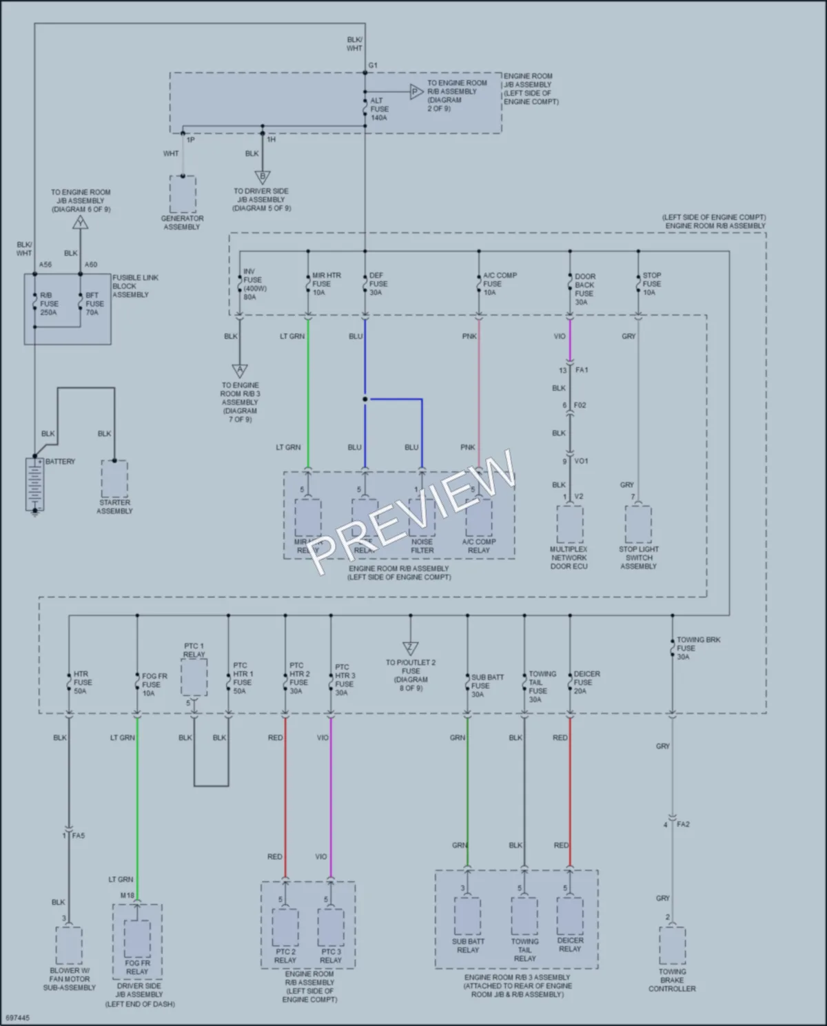 2020 Toyota 4Runner Power Distribution wiring diagram preview