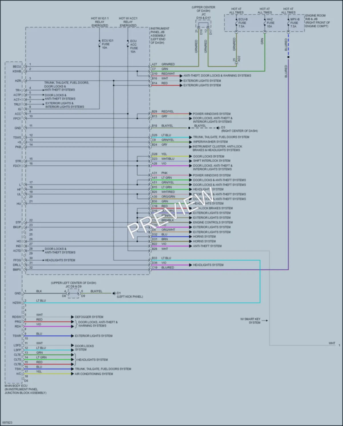 2020 Toyota 86 Body Control Modules wiring diagram preview