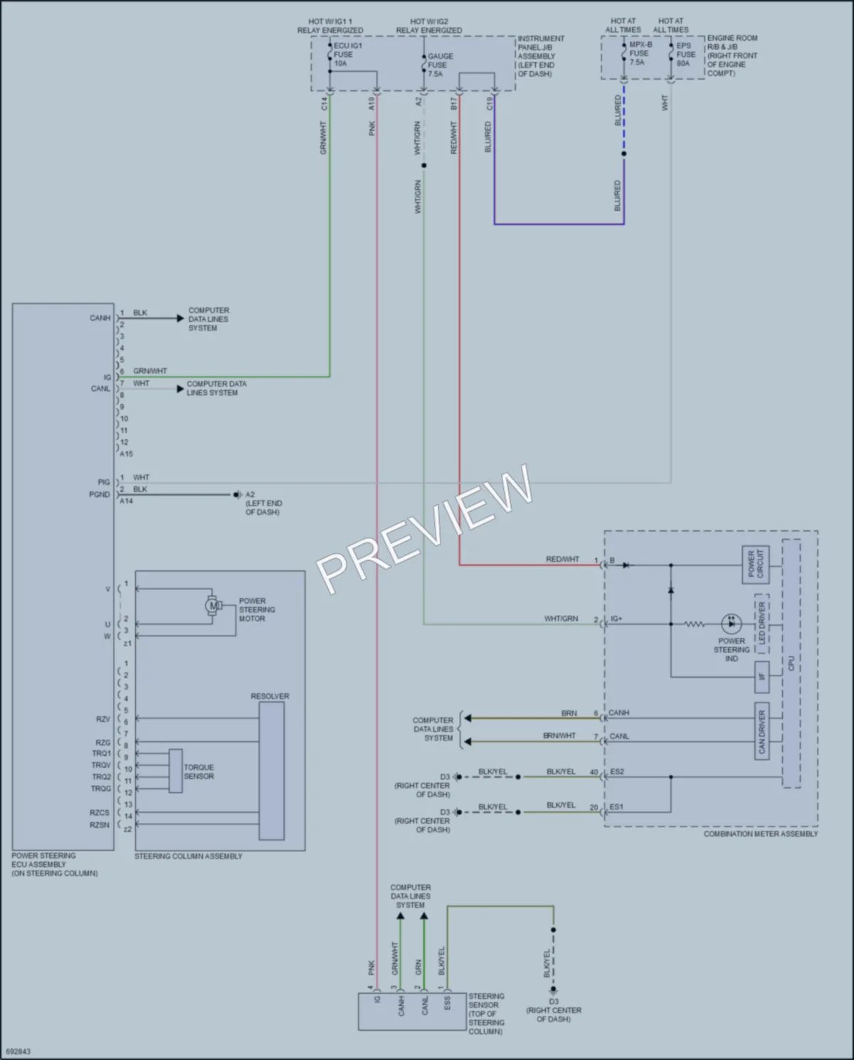 2020 Toyota 86 Electronic Power Steering wiring diagram preview