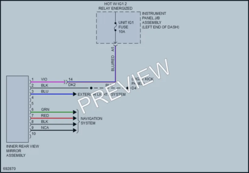 2020 Toyota 86 Power Mirrors wiring diagram preview