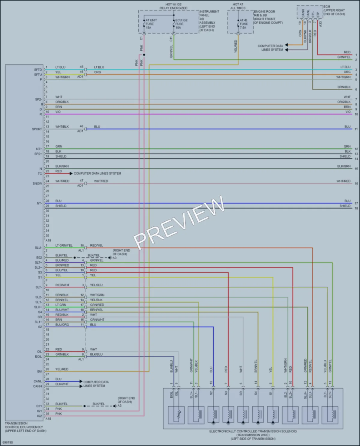 2020 Toyota 86 Transmission wiring diagram preview