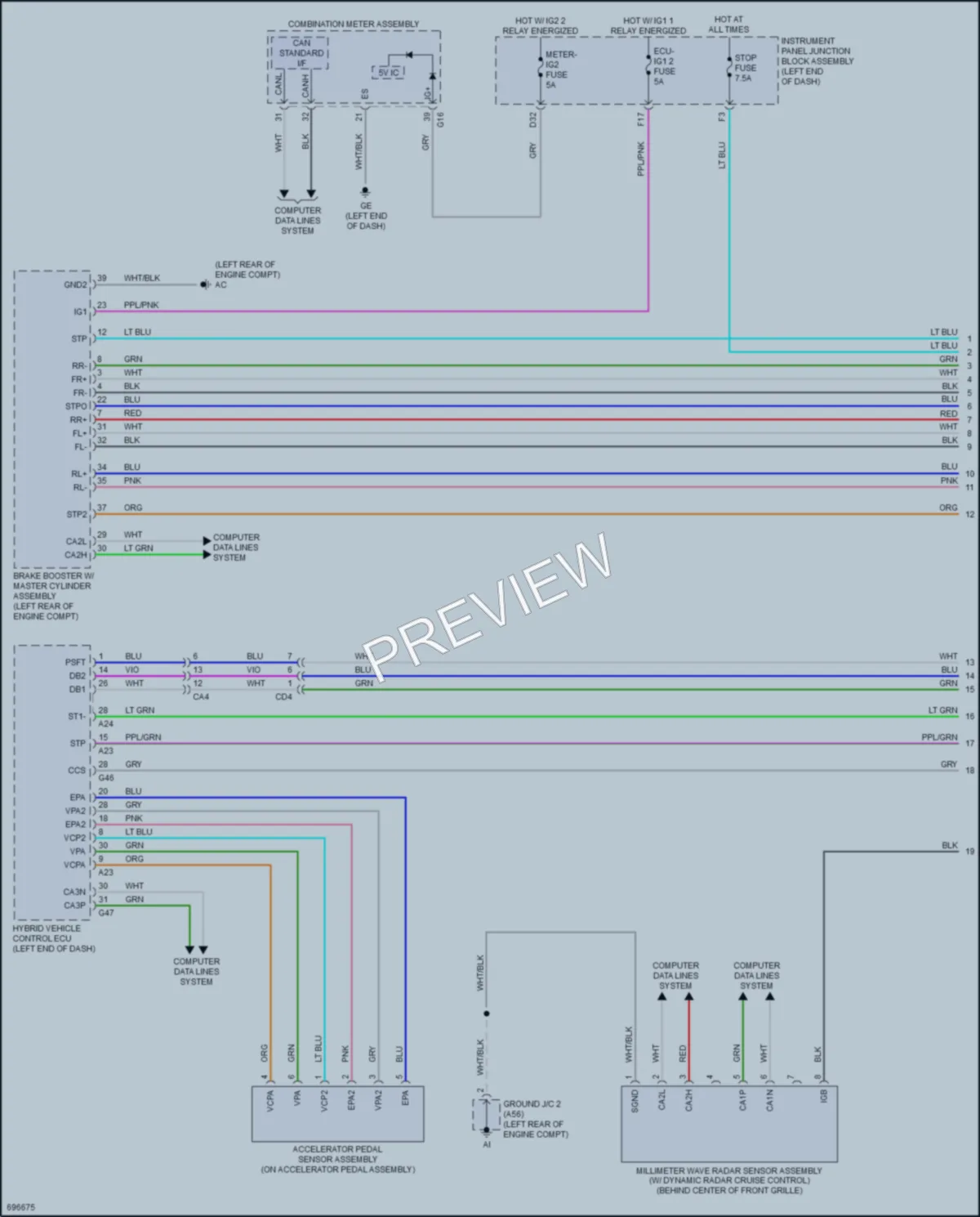 2020 Toyota Avalon Cruise Control wiring diagram preview