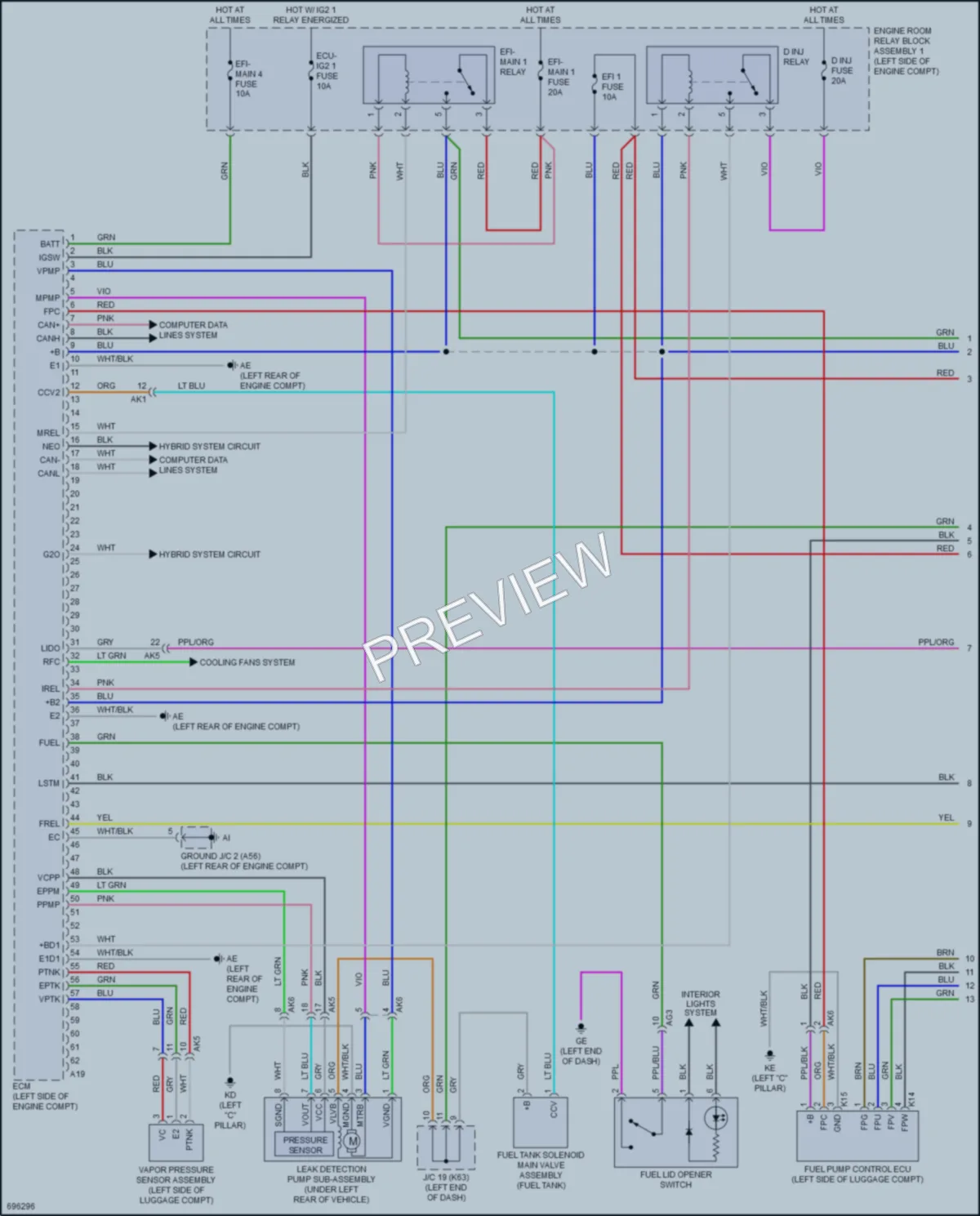 2020 Toyota Avalon Engine Performance wiring diagram preview