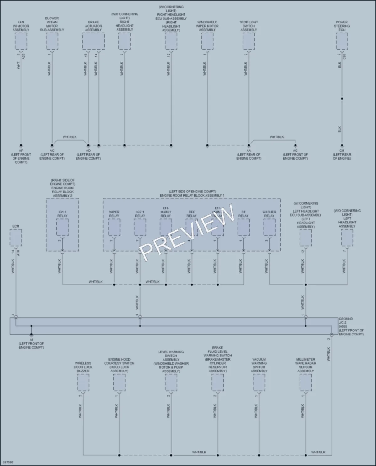 2020 Toyota Avalon Ground Distribution wiring diagram preview