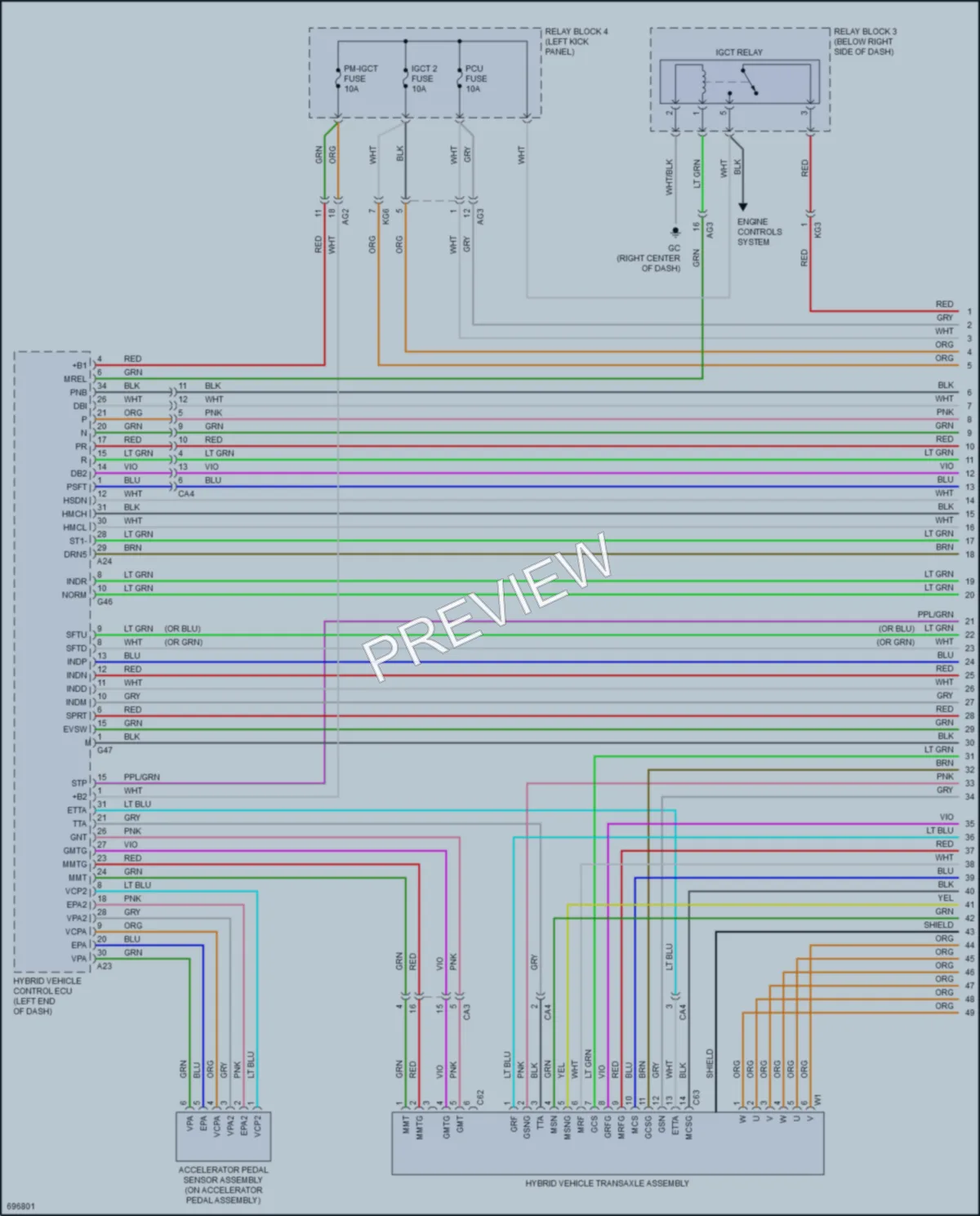 2020 Toyota Avalon Transmission wiring diagram preview