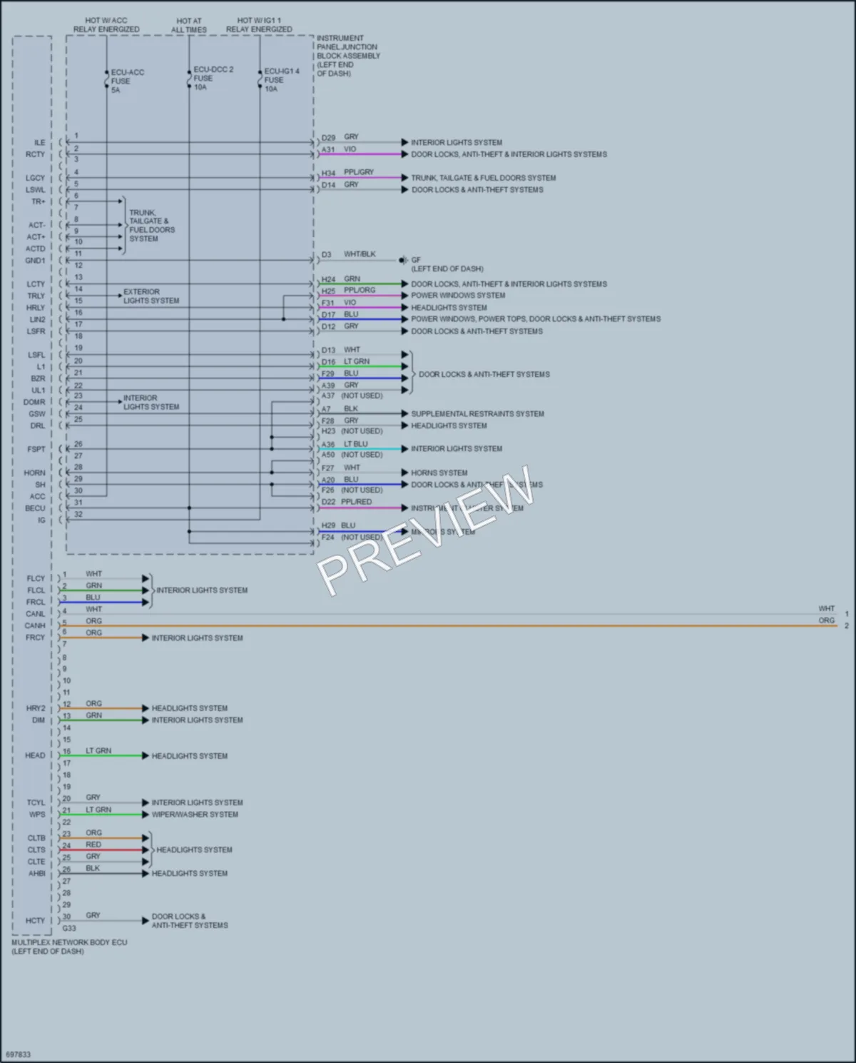 2020 Toyota AvalonHybrid Body Control Modules wiring diagram preview