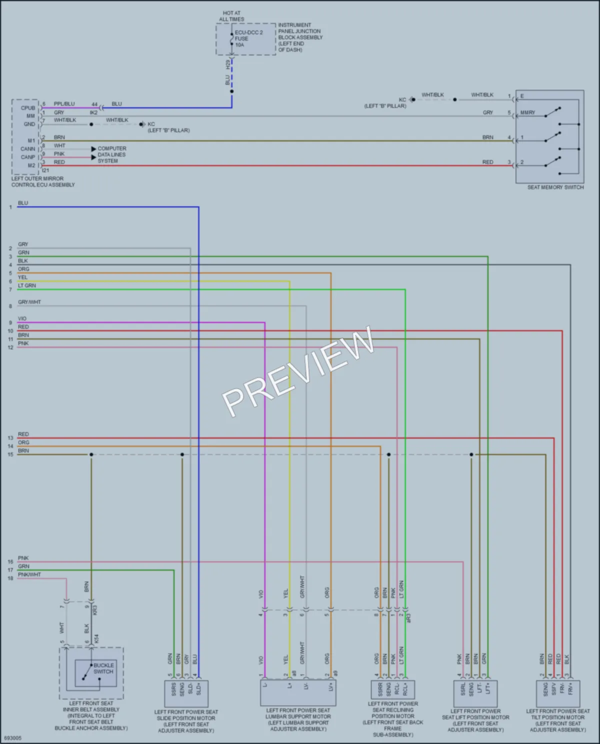 2020 Toyota AvalonHybrid Memory Systems wiring diagram preview