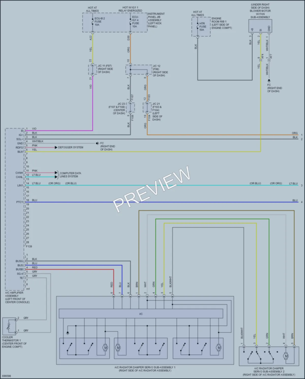 2020 Toyota CHR Air Conditioning wiring diagram preview
